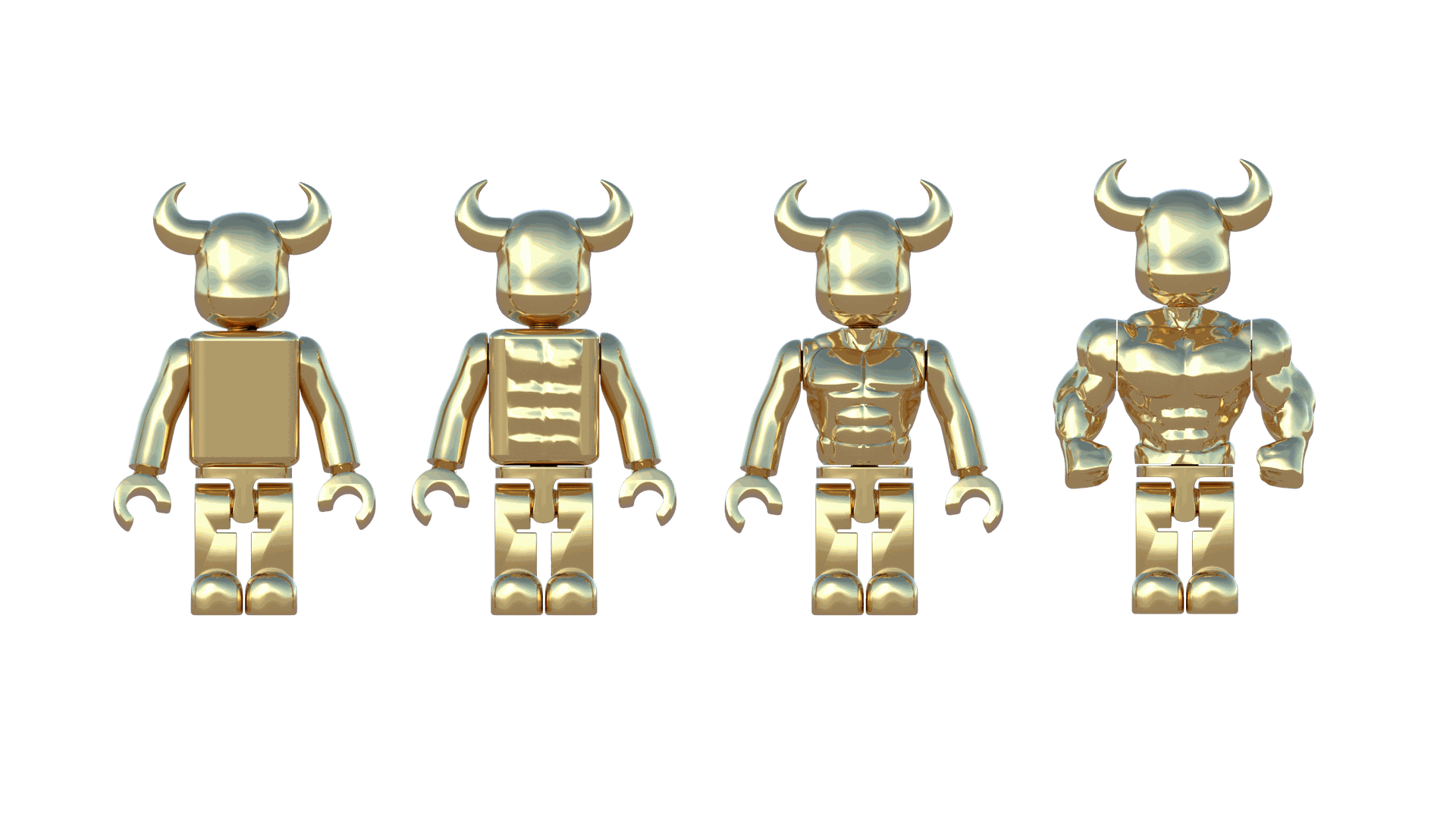 Early renderings for Beast figurines