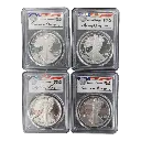 1oz - 1986/87 - American Eagles - Rare Regan signed - PCGS PR69 certified - front - group.webp