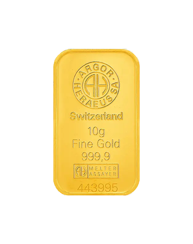 10g 9999 gold - Switzerland - Minted Bar 