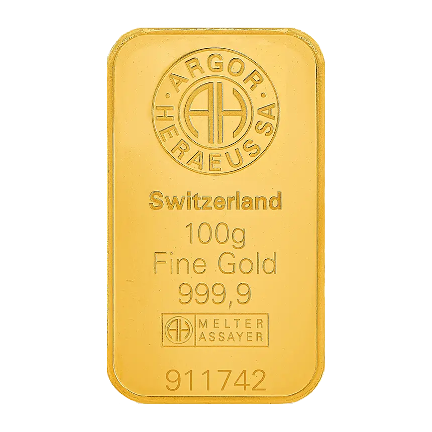 100g 9999 Gold - Switzerland - Minted Bar - due March 2-4th (Pre-order to lock in price)