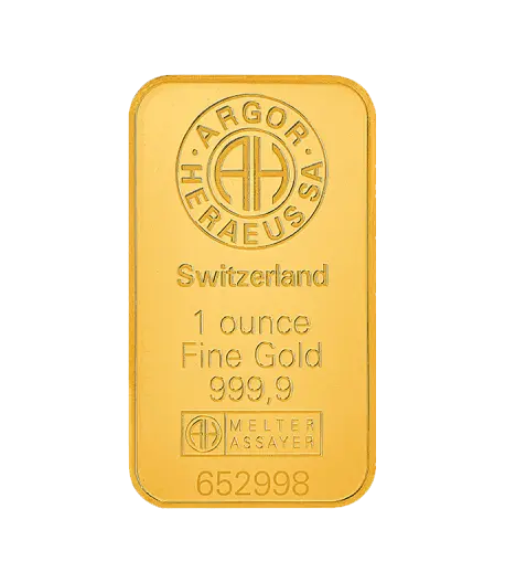 1oz 9999 Gold - Switzerland - Minted Bar - Kinebar