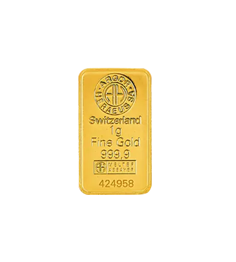 1g - 9999 gold - Switzerland - Minted Bar