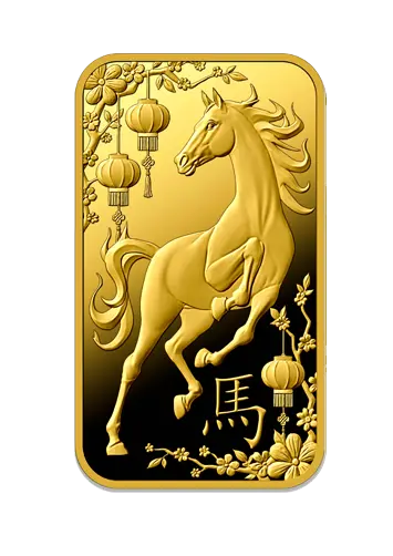 1oz - Limited Edition Horse - 9999 Gold - Switzerland