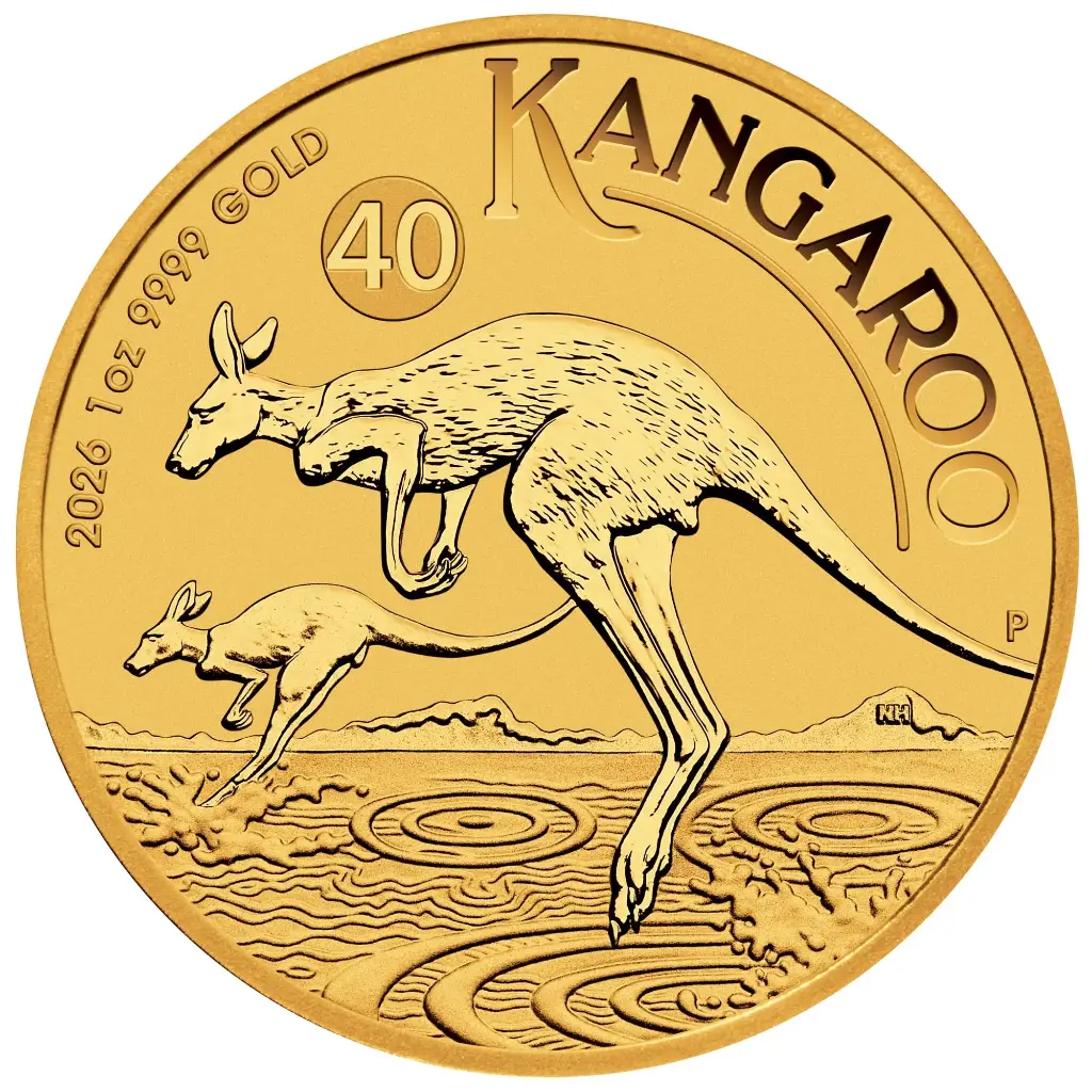 1oz - Australia Kangaroo Coin - 9999 Gold - Perth Mint