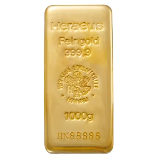 [1kg_gold_Heraeus_HK_cast] 1 公斤 9999 千足金(香港)铸造金条