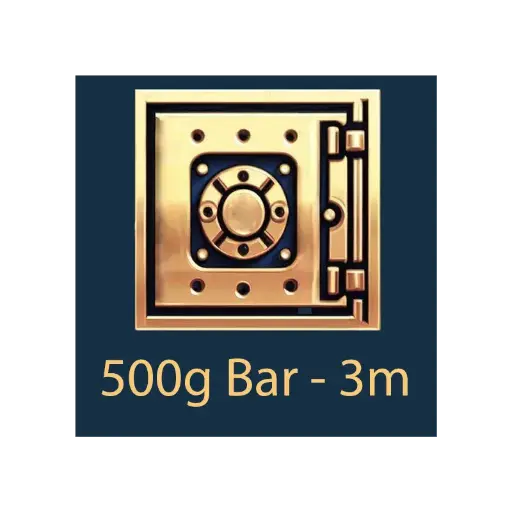[Bar_storage_500g_3m] 500g 棒材 - 保管库 - 3 个月