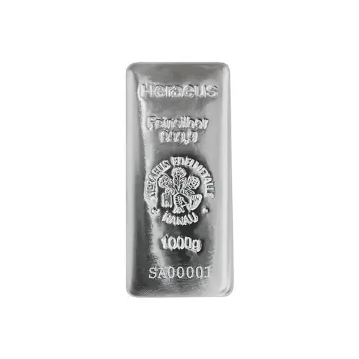 [silver_bar_hk_1kg] 1kg - 9999 Silver- Cast Bar
