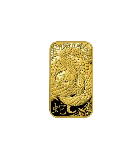 [1g_gold_Heraeus_Swiss_snake] 1克 蛇年限量版 9999 千足金(瑞士)铸造金条