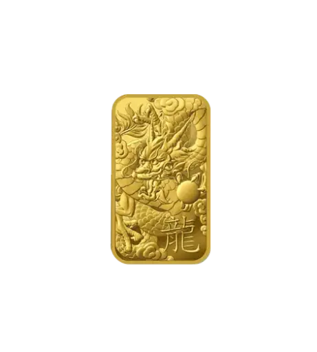 [mint_1g_dragon] 1克 龍年限量版 9999 千足金(瑞士)鑄造金條