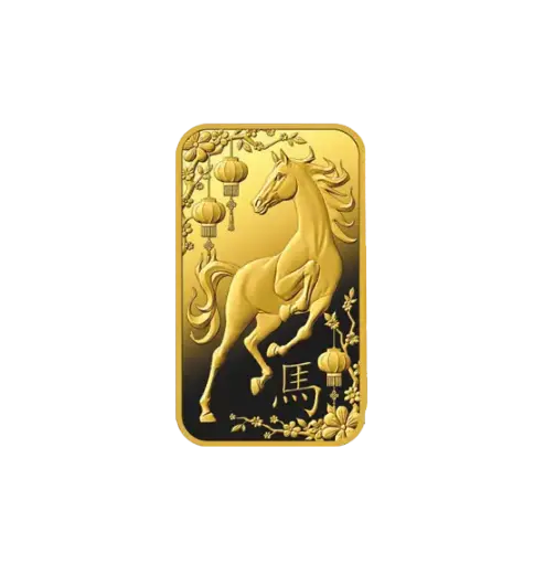 [5g_gold_Heraeus_Swiss_horse] 5克 馬年限量版 9999 千足金(瑞士)鑄造金條 