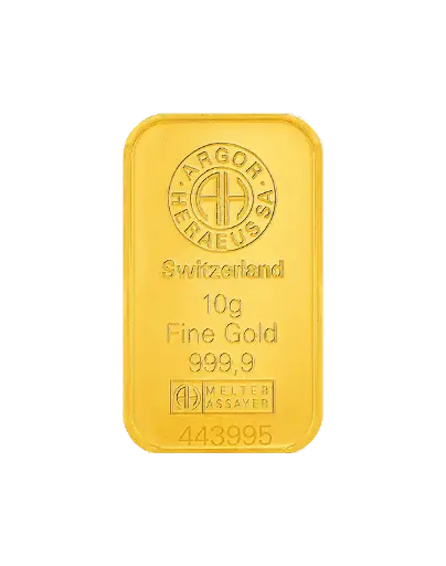 [10g_gold_Heraeus_Swiss_mint_kinebar] 10g - 9999 gold - Switzerland - Minted Bar - Kinebar