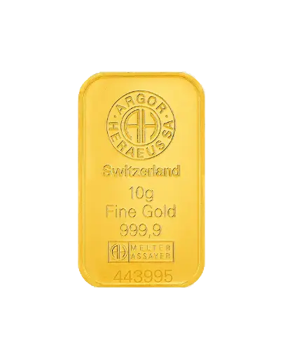 [2003_10g_gold_Heraeus_Swiss_mint_kinebar] 10 克 - 9999 千足金(瑞士)鑄造金條 - 2003 幸運年份 (編號: 172003)